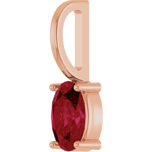 6x4 mm Natural Ruby Charm/Pendant