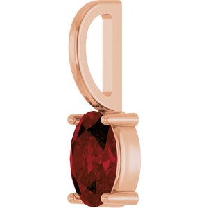 6x4 mm Natural Mozambique Garnet Charm/Pendant