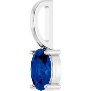 6x4 mm Natural Blue Sapphire Charm/Pendant