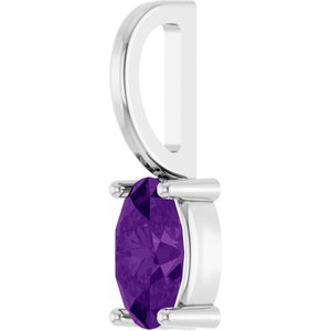5x3 mm Natural Amethyst Charm/Pendant