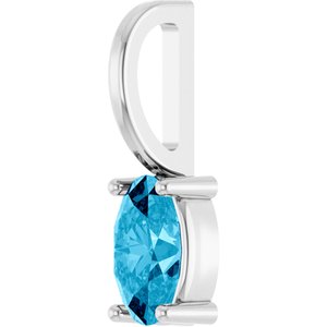 5x3 mm Natural Aquamarine Charm/Pendant
