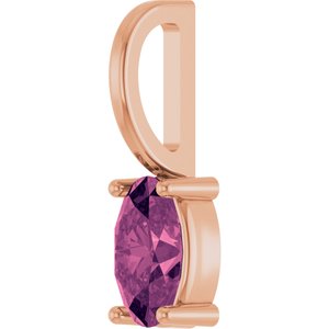 5x3 mm Natural Pink Tourmaline Charm/Pendant
