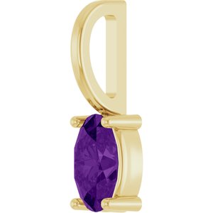 5x3 mm Natural Amethyst Charm/Pendant