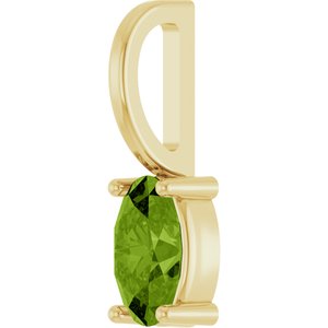 5x3 mm Natural Peridot Charm/Pendant