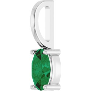 5x3 mm Natural Emerald Charm/Pendant