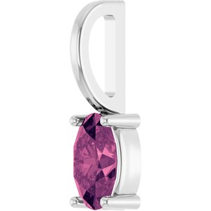 5x3 mm Natural Pink Tourmaline Charm/Pendant