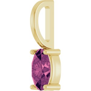 5x3 mm Natural Pink Tourmaline Charm/Pendant