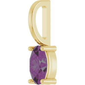 5x3 mm Lab-Grown Alexandrite Charm/Pendant