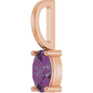 5x3 mm Lab-Grown Alexandrite Charm/Pendant