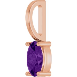 5x3 mm Natural Amethyst Charm/Pendant