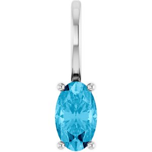 5x3 mm Natural Aquamarine Charm/Pendant