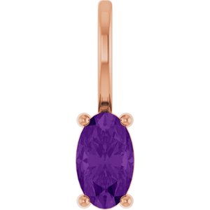 5x3 mm Natural Amethyst Charm/Pendant