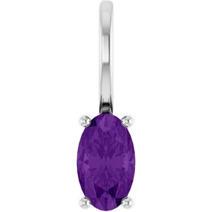 5x3 mm Natural Amethyst Charm/Pendant