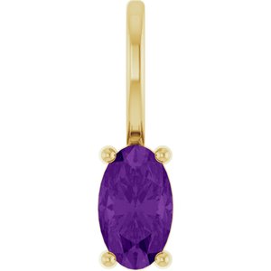 5x3 mm Natural Amethyst Charm/Pendant