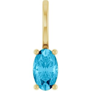 5x3 mm Natural Aquamarine Charm/Pendant