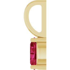 5x3 mm Lab-Grown Ruby Charm/Pendant