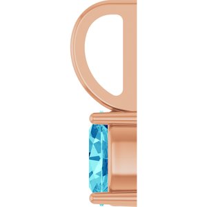 5x3 mm Natural Blue Zircon Charm/Pendant