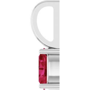 5x3 mm Lab-Grown Ruby Charm/Pendant