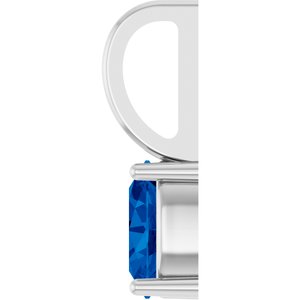 5x3 mm Lab-Grown Blue Sapphire Charm/Pendant