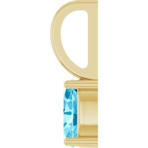 5x3 mm Natural Aquamarine Charm/Pendant
