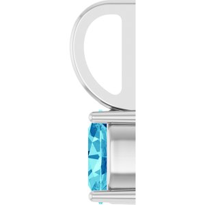 5x3 mm Natural Blue Zircon Charm/Pendant