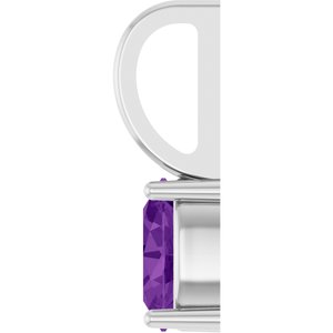 5x3 mm Natural Amethyst Charm/Pendant