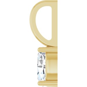 5x3 mm Natural White Sapphire Charm/Pendant