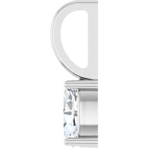 5x3 mm Natural White Sapphire Charm/Pendant