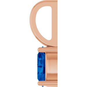 5x3 mm Lab-Grown Blue Sapphire Charm/Pendant