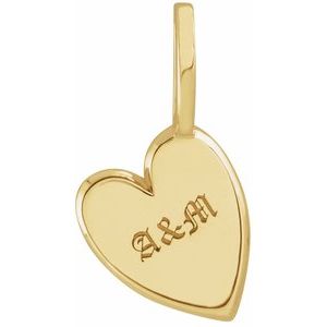 Engravable Sideways Heart Pendant