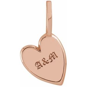 Engravable Sideways Heart Pendant
