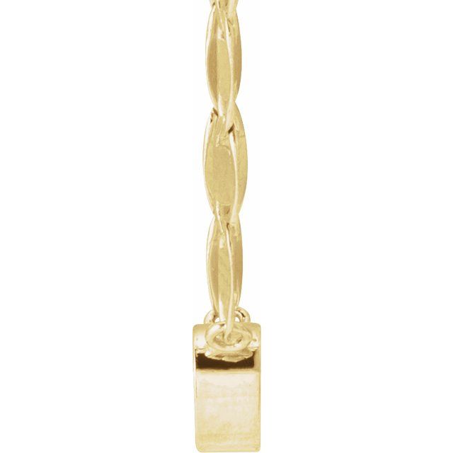 14K Yellow 1/5 CT Natural Diamond 16" Necklace