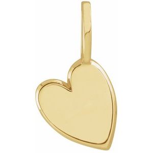 Engravable Sideways Heart Pendant