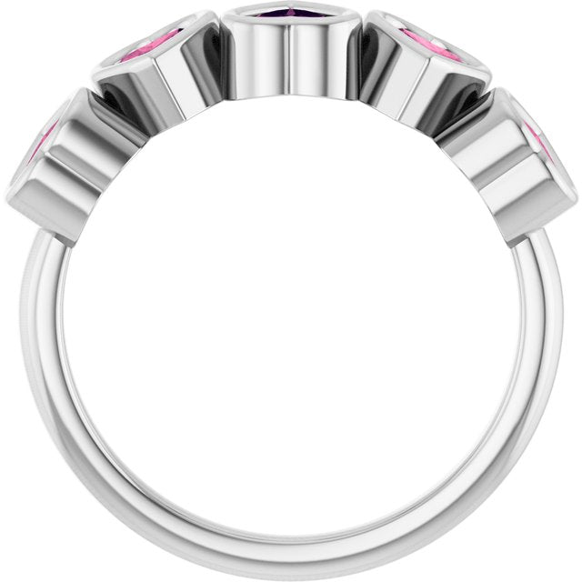 14K Yellow Natural Pink Tourmaline Ring