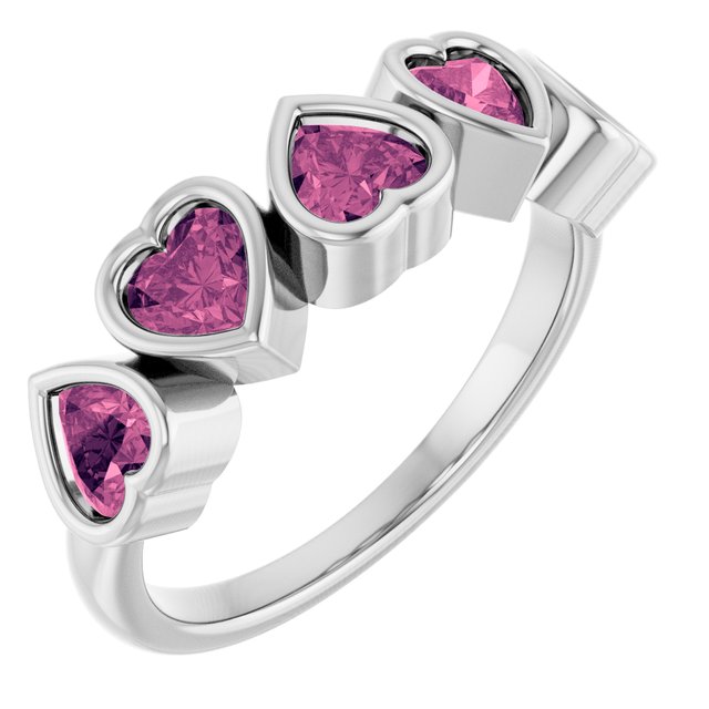 14K Yellow Natural Pink Tourmaline Ring