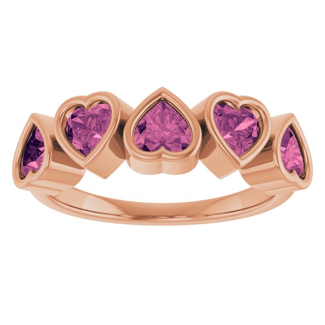 14K Yellow Natural Pink Tourmaline Ring