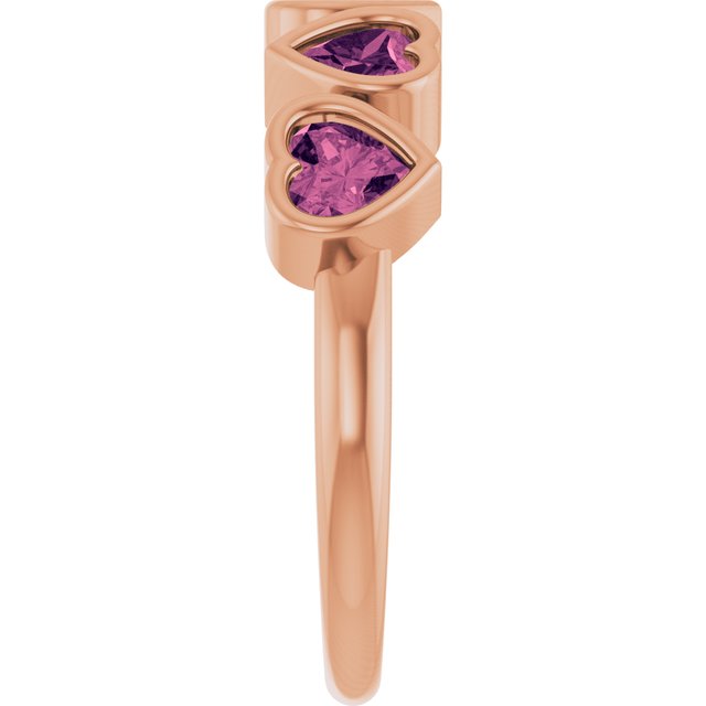 14K Yellow Natural Pink Tourmaline Ring