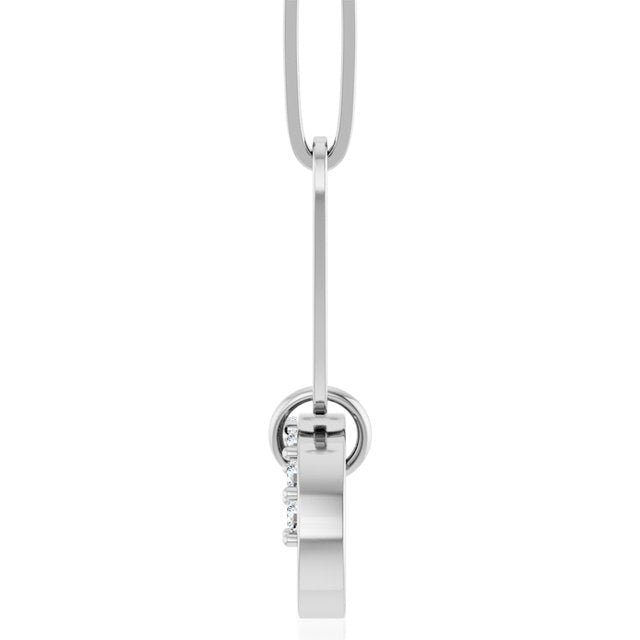 .08 CTW Natural Diamond Charm 16" Necklace