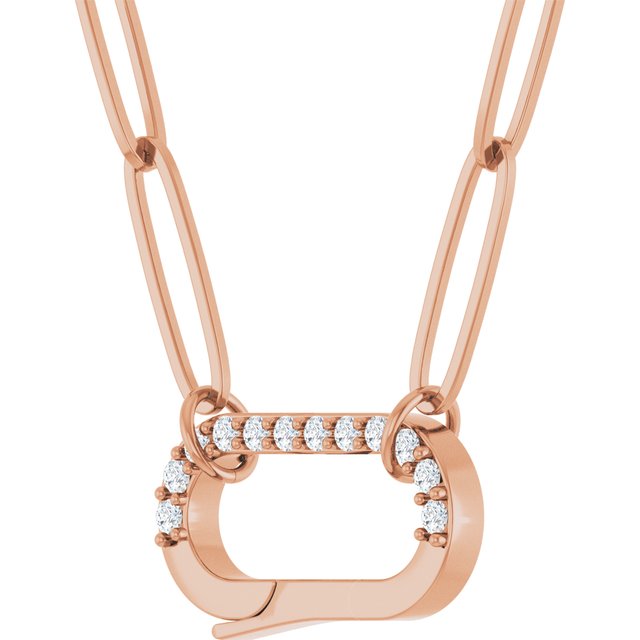 .08 CTW Natural Diamond Charm 16" Necklace