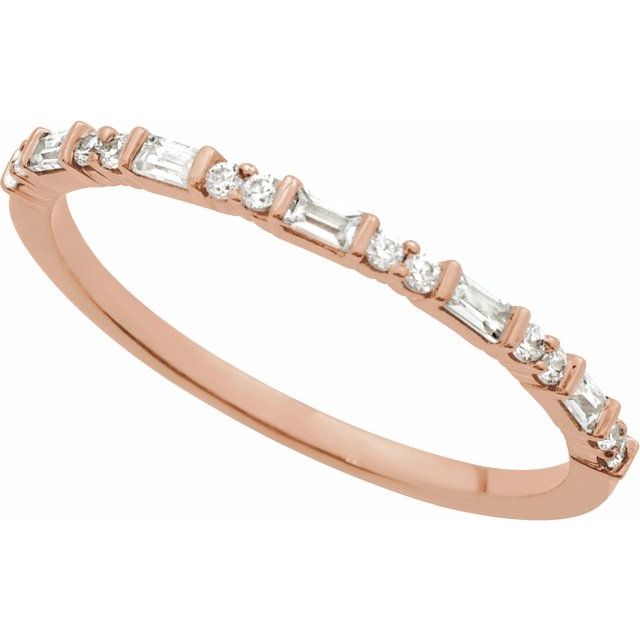 14K Yellow 1/5 CTW Natural Diamond Stackable Ring