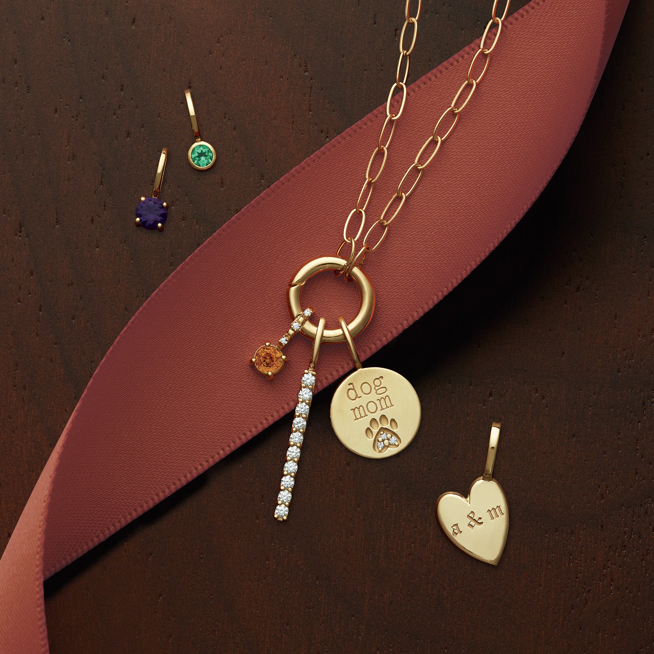 14K Yellow Circle Charm 18" Necklace