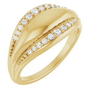 14K Yellow 1/5 CTW Natural Diamond Ring
