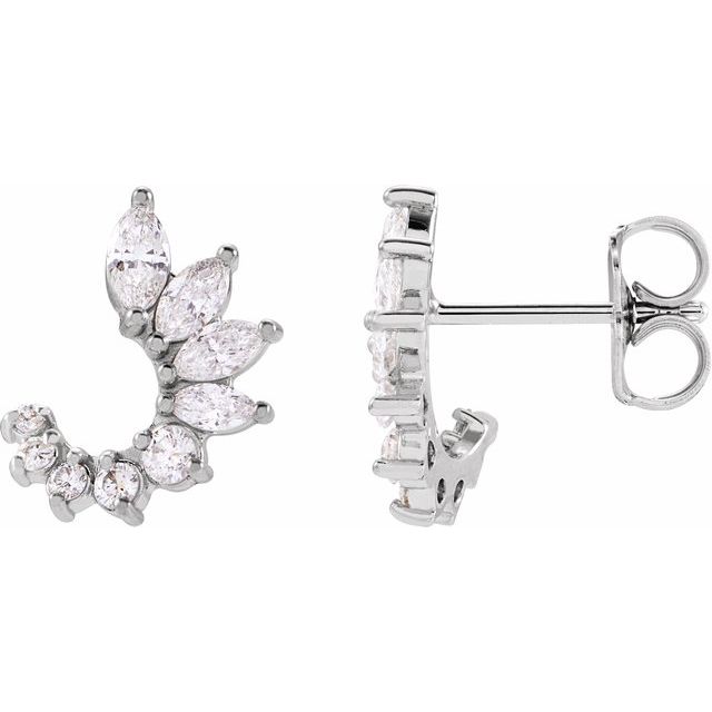Natural Diamond Front-Back Earrings