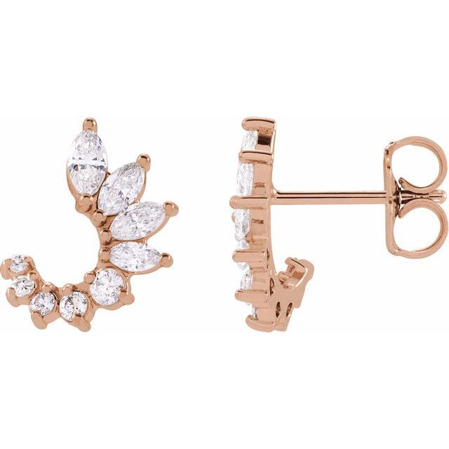 Natural Diamond Front-Back Earrings