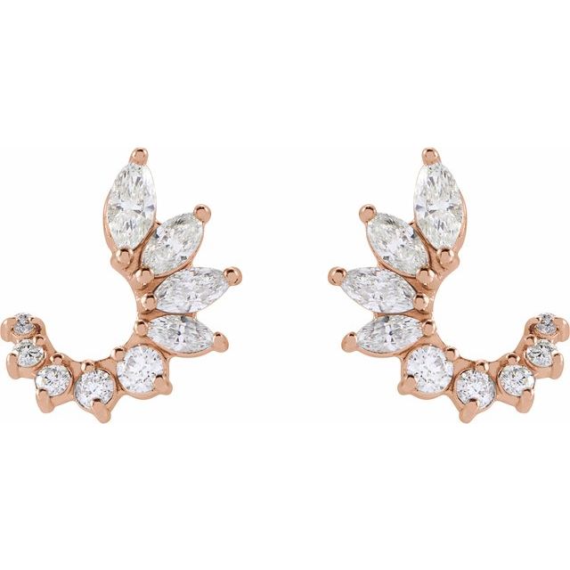 Natural Diamond Front-Back Earrings