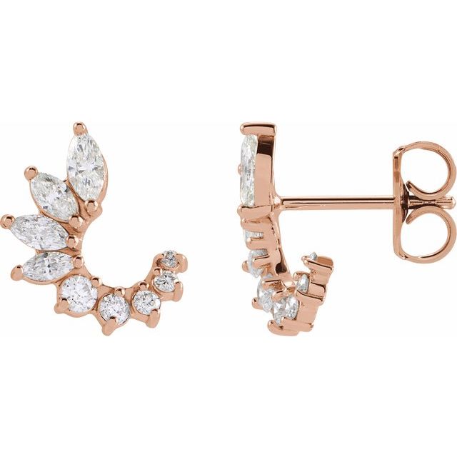 Natural Diamond Front-Back Earrings
