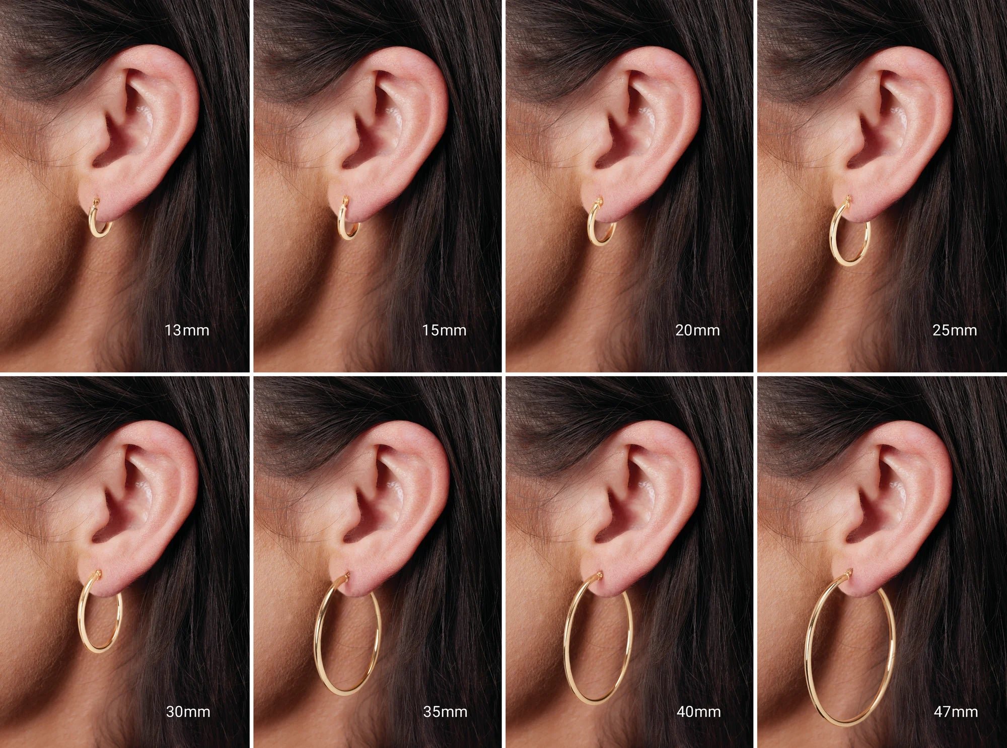 Gold Tube Hoops