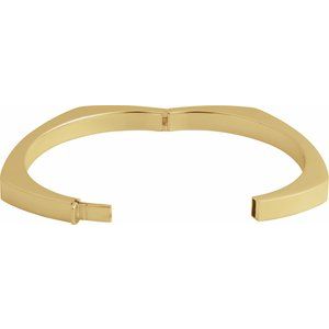 14K Yellow 6 mm Bangle 6 1/2" Bracelet