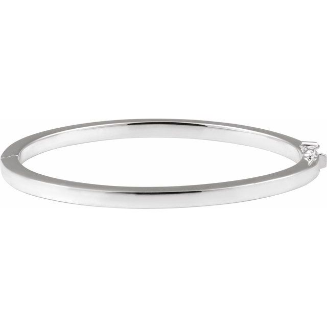 Square Tube Hinged Bangle Bracelet