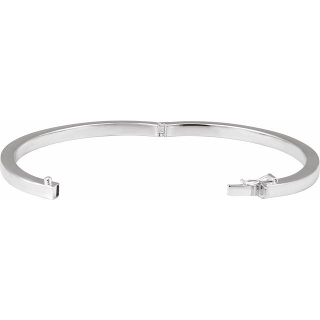 Square Tube Hinged Bangle Bracelet